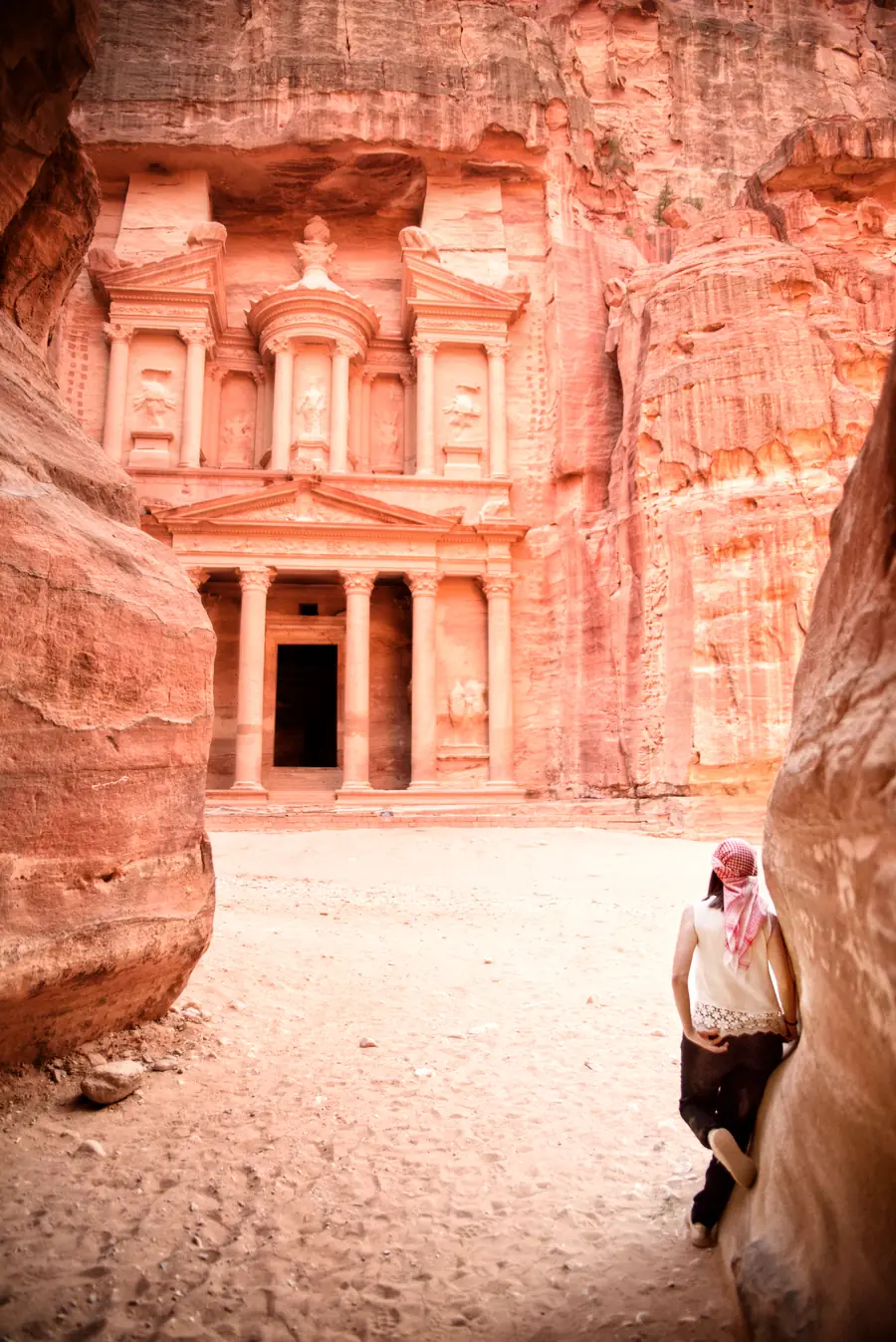 Il Tesoro di Petra visto dalla fine del Siq